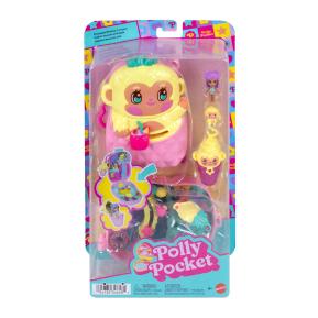 Mattel Polly Pocket™ & Adventures Compact Play Set E Ο κόσμος της Polly Pineapple Monkey Compact