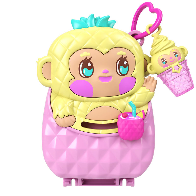 Mattel Polly Pocket™ & Adventures Compact Play Set E Ο κόσμος της Polly Pineapple Monkey Compact