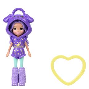 Mattel Polly Pocket Κούκλα με φουτεράκι - Μωβ Μπανάνα JKC57