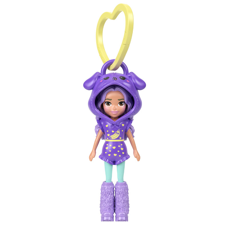 Mattel Polly Pocket Κούκλα με φουτεράκι - Μωβ Μπανάνα JKC57