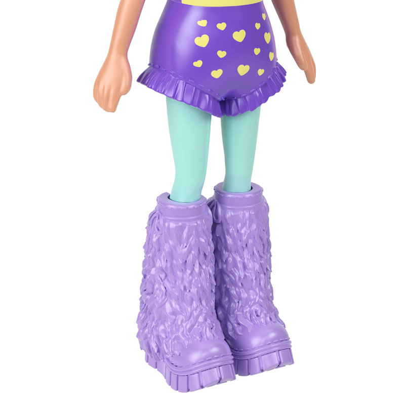 Mattel Polly Pocket Κούκλα με φουτεράκι - Μωβ Μπανάνα JKC57