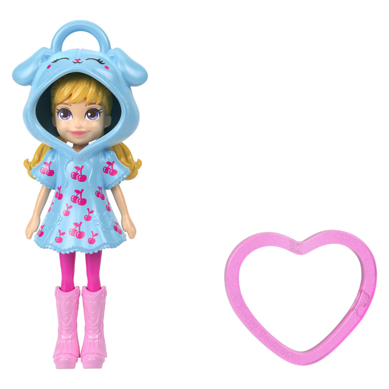 Mattel Polly Pocket Κούκλα με φουτεράκι - Γαλάζιο Κεράσι JKC59