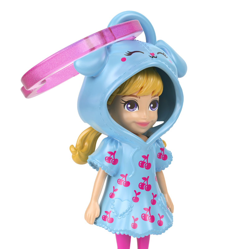 Mattel Polly Pocket Κούκλα με φουτεράκι - Γαλάζιο Κεράσι JKC59