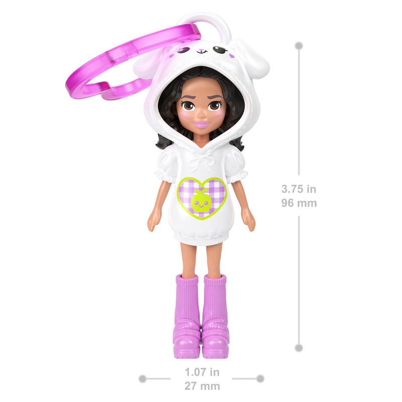 Mattel Polly Pocket Κούκλα με φουτεράκι - Λευκό Μήλο JKC60