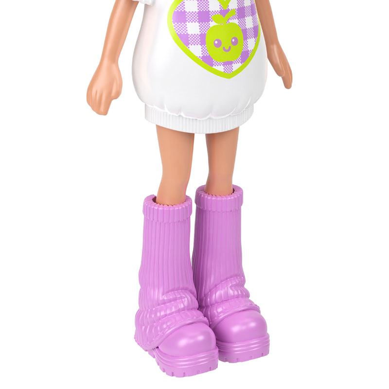 Mattel Polly Pocket Κούκλα με φουτεράκι - Λευκό Μήλο JKC60
