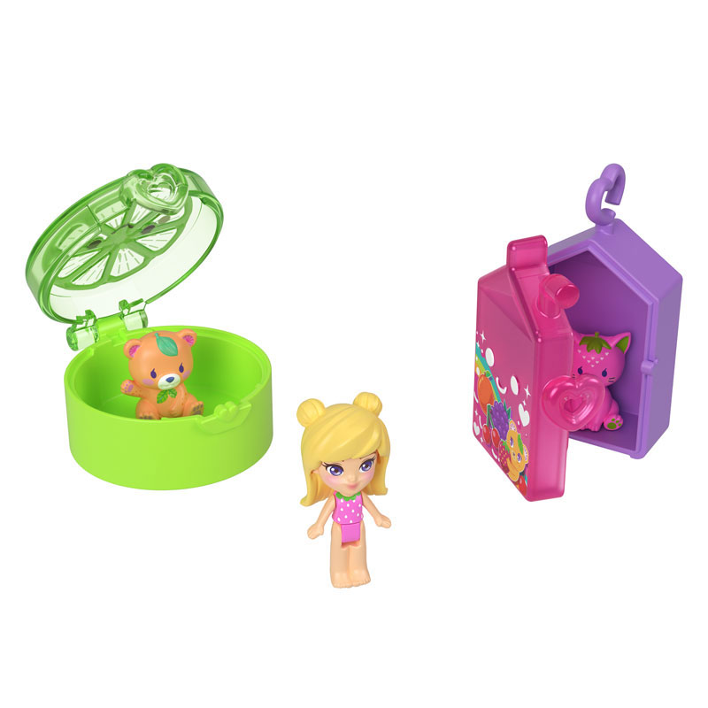 Λαμπάδα Mattel Polly Pocket Plushie Bear Compact Playset Μίνι Λούτρινο Αρκουδάκι JKC79