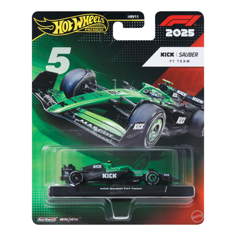 Mattel Hot Wheels® Premium Συλλεκτικό Αυτοκινητάκι 2025 K Kick Sauber F1® Team (#5) Vehicle