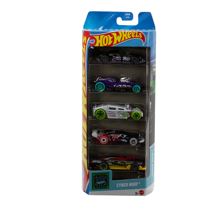 Mattel Hot Wheels Αυτοκινητάκια K Σετ Των 5 Cyber Noir JKG06