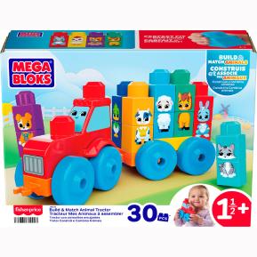MEGA Bloks® Τουβλάκια - Τρακτέρ με Ζωάκια 30 τεμάχια JKG33