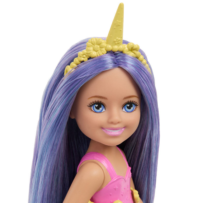 Mattel Barbie Chelsea Παραμυθένιος Κόσμος - Μονόκερος Μωβ Μαλλιά JKH58