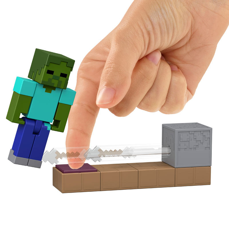 Mattel Minecraft Redstone Charged Βασική Φιγούρα με αξεσουάρ - Zombie Arrow Trap JKK03