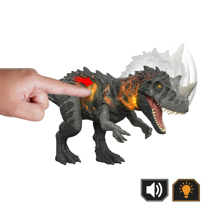 Mattel Jurassic World Survival Wild Roar Νέος Δεινόσαυρος με κινούμενα μέλη & ήχους Ceratosaurus