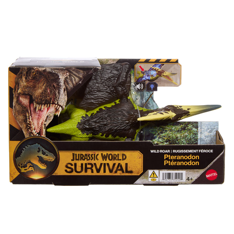 Mattel Jurassic World Survival Wild Roar Νέος Δεινόσαυρος με κινούμενα μέλη & ήχους Pteranodon