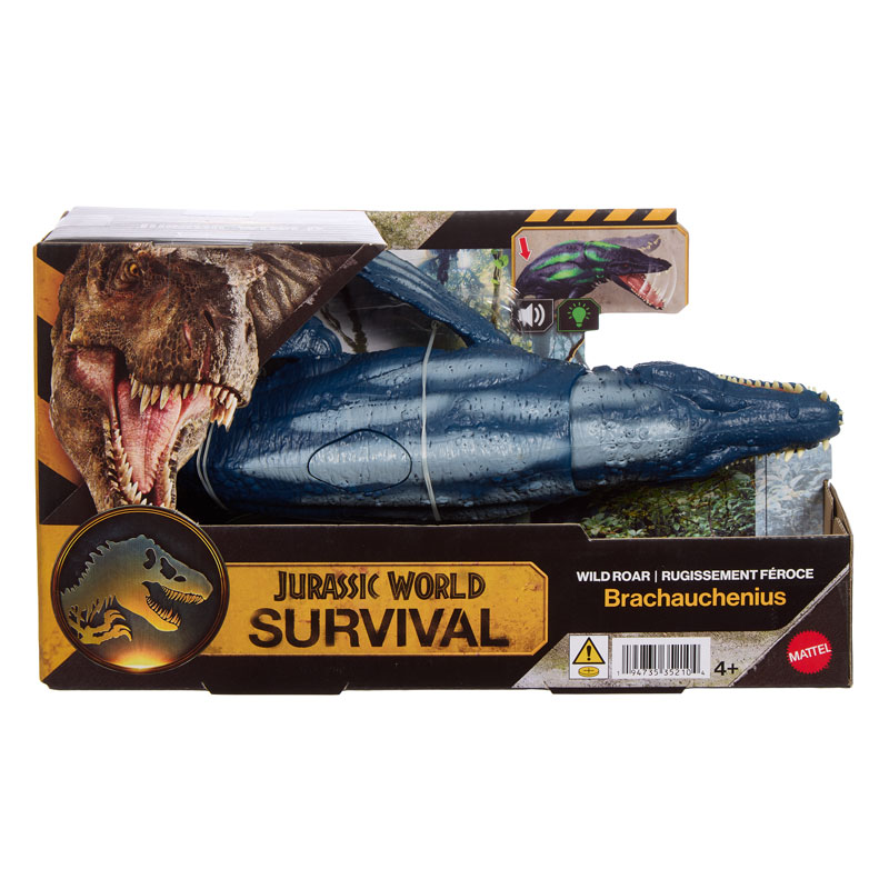 Mattel Jurassic World Survival Wild Roar Νέος Δεινόσαυρος με κινούμενα μέλη & ήχους Brachauchenius