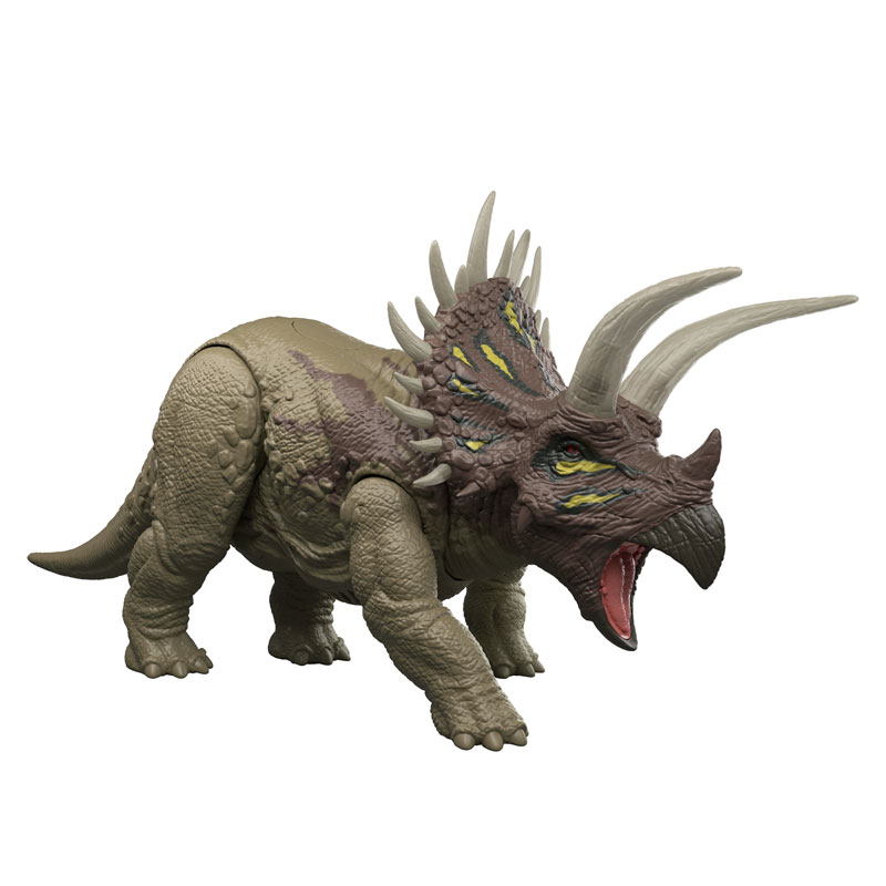 Mattel Jurassic World Survival Wild Roar D Δεινόσαυρος με κινούμενα μέλη & ήχους Triceratops