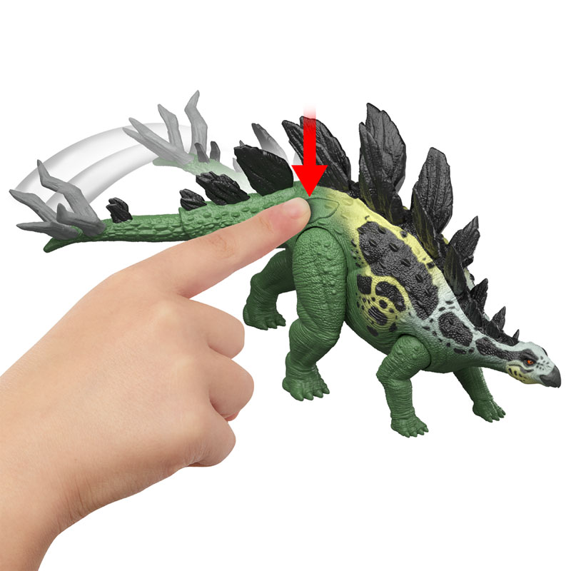 Mattel Jurassic World Rebirth Gigantic Thrashers C Νέος Δεινόσαυρος με κινούμενα μέλη Stegosaurus