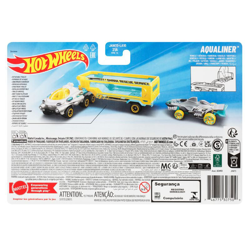 Mattel Hot Wheels Σούπερ Νταλίκα Aqualiner