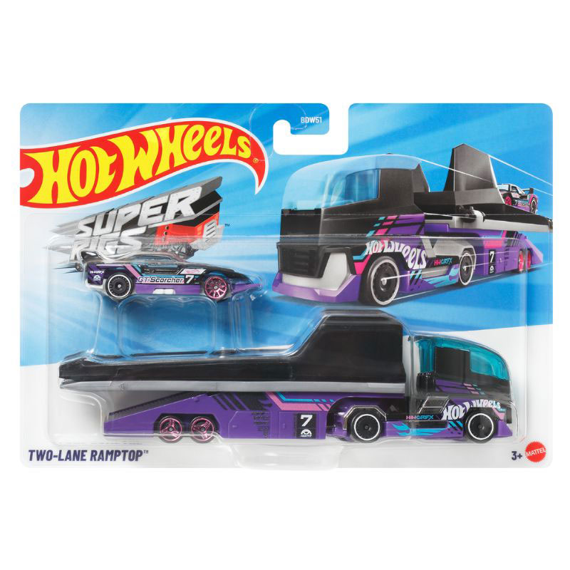 Mattel Hot Wheels Σούπερ Νταλίκα Two-Lane Ramptop