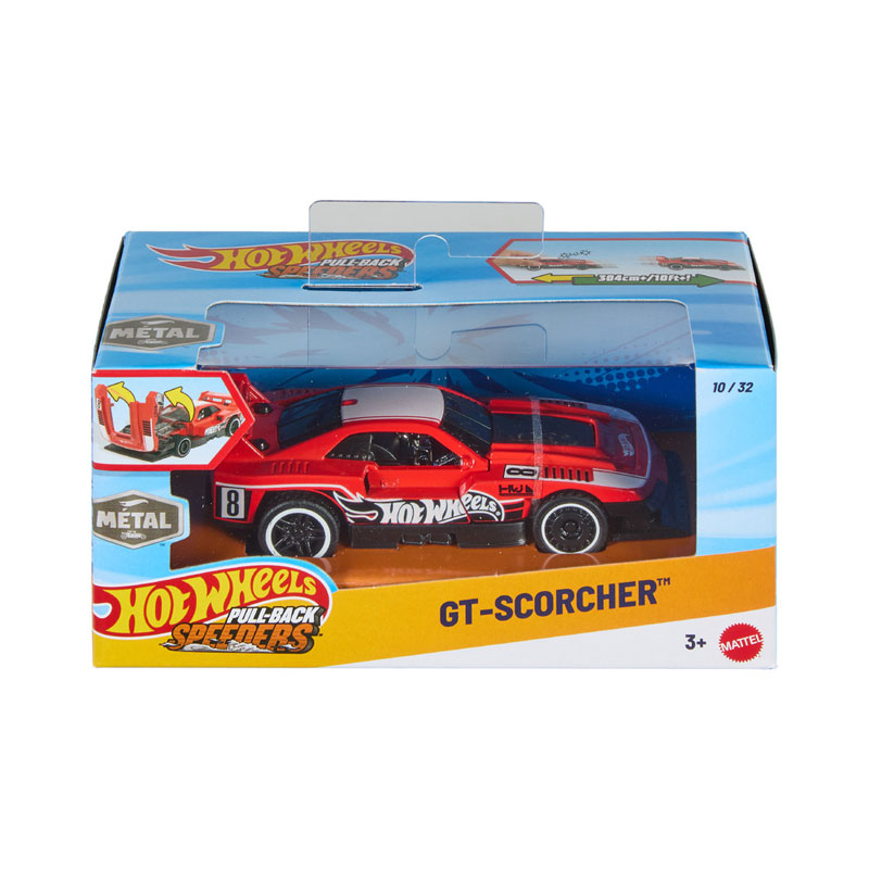 Mattel Hot Wheels Αυτοκινητάκι Pull Back Q 1:43 - GT-Scorcher JKR01