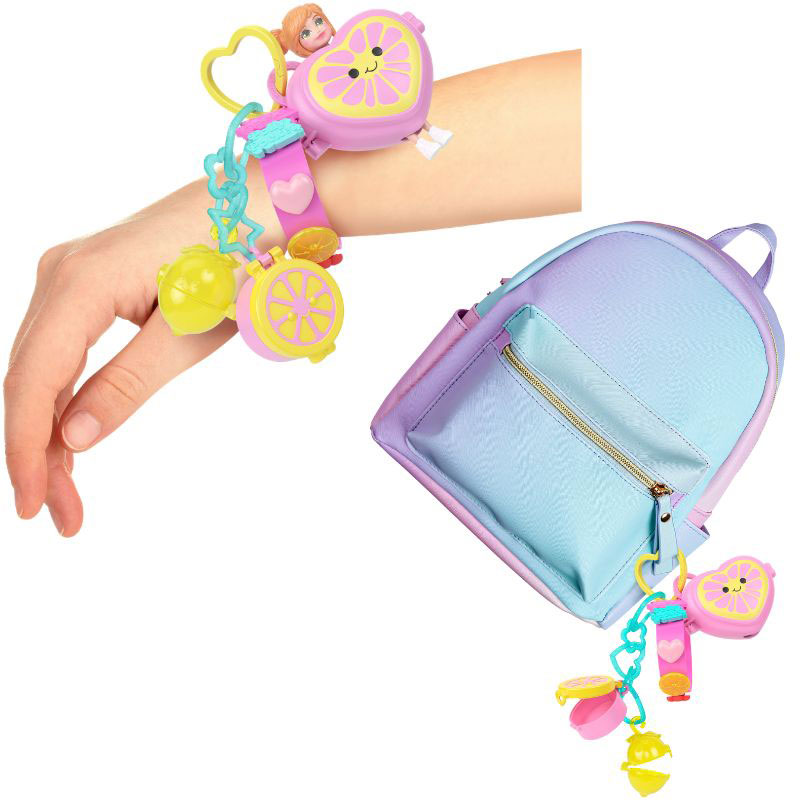 Mattel Polly Pocket Κούκλα με αξεσουάρ & μπρελόκ μεγάλο pack - Κίτρινο Λεμόνι JKR54