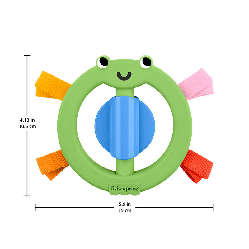 Fisher-Price® Κουδουνίστρες Ζωάκια  - Πράσινο Βατραχάκι JKW55