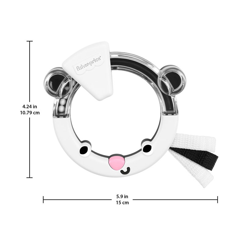 Fisher-Price® Κουδουνίστρες Ζωάκια  - Ασπρόμαυρος Ασβός JKW57