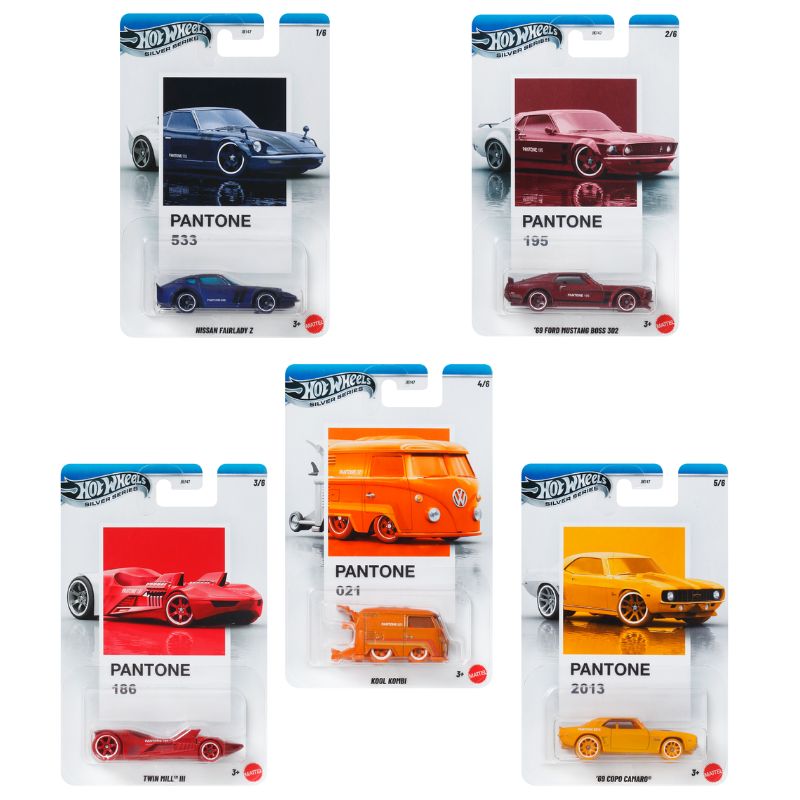 Mattel Hot Wheels Αυτοκινητάκια Pantone Σετ των 5 (1-5)