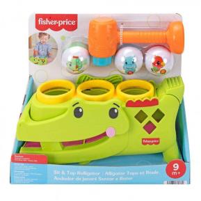 Fisher-Price® Sit & Tap Rolligator Κροκόδειλος Δραστηριοτήτων με Σφυράκι και Μπαλίτσες JLB94