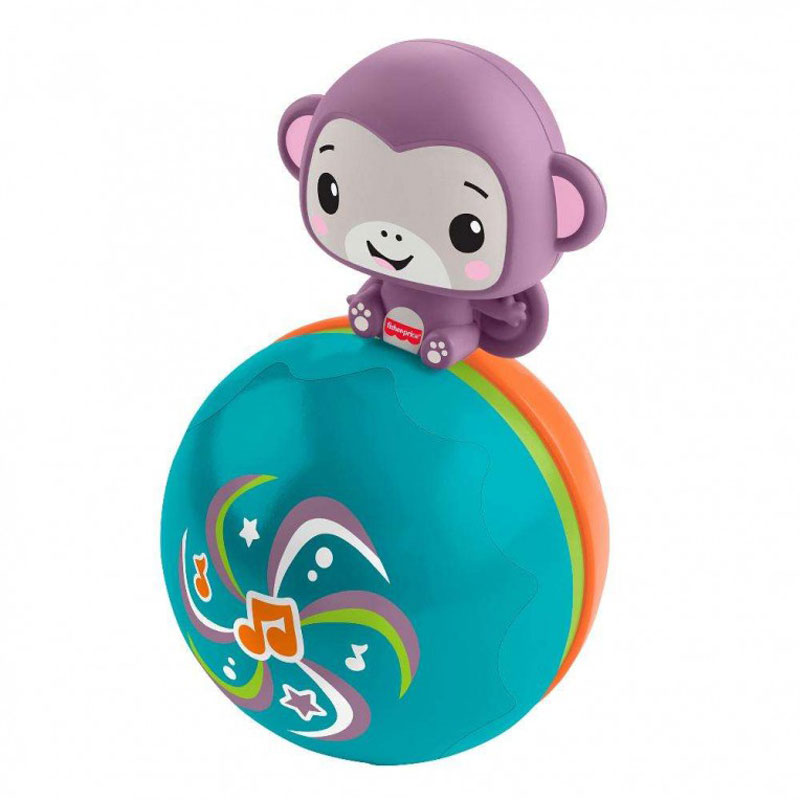 Fisher-Price® Μωβ Μαϊμουδάκι Μουσική Μπάλα Δραστηριοτήτων με Κίνηση JLB95