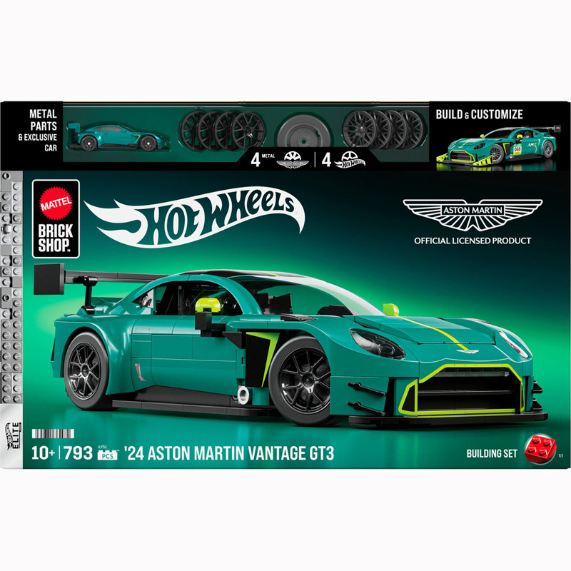 Mattel Brick Shop™ Hot Wheels® Elite Series ’24 Aston Martin Vantage GT3 JLF51