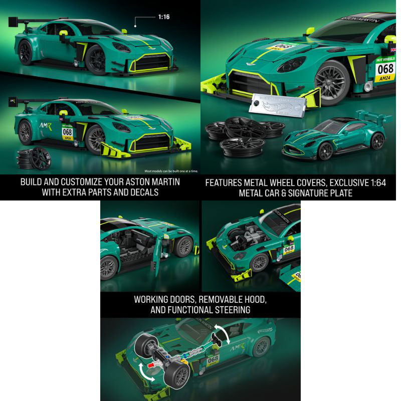 Mattel Brick Shop™ Hot Wheels® Elite Series ’24 Aston Martin Vantage GT3 JLF51