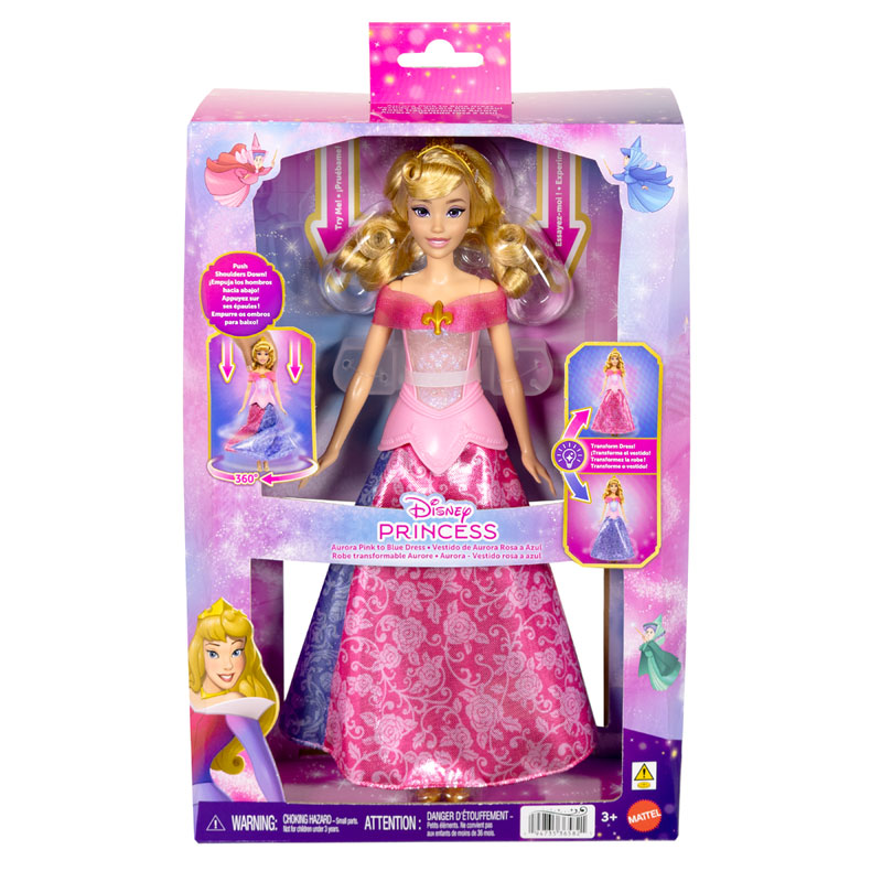 Mattel Disney Princes Aurora Ωραία Κοιμωμένη που Μεταμορφώνεται JLK24