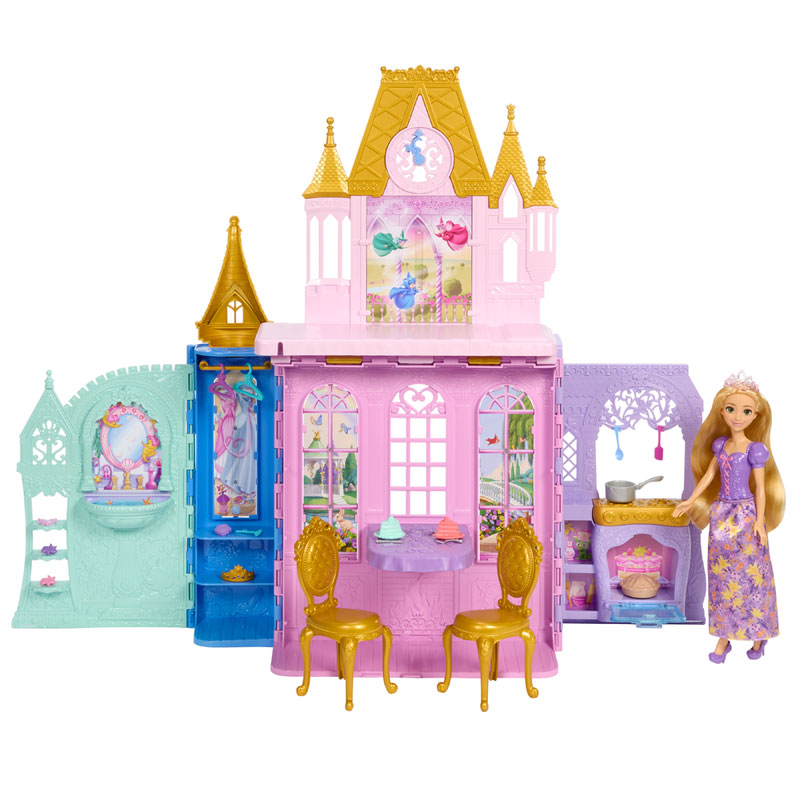 Mattel Disney Princess Πριγκιπικό Κάστρο-Βαλιτσάκι & Κούκλα Rapunzel JLK27
