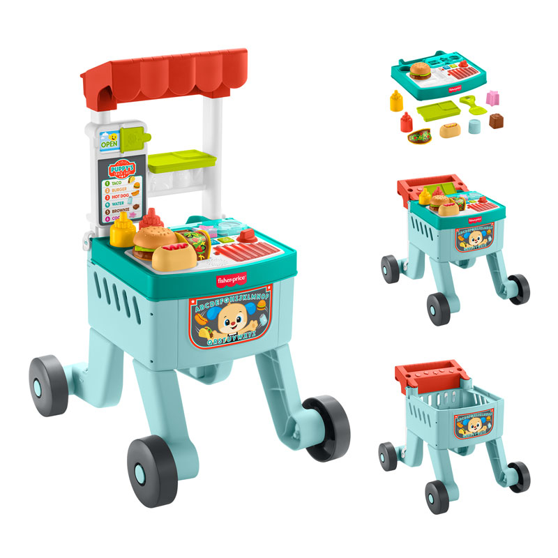 Fisher-Price® Laugh & Learn® 4-in-1 Snack Cart Walker Εκπαιδευτικό Καροτσάκι για ψώνια 4-Σε-1 JLM95