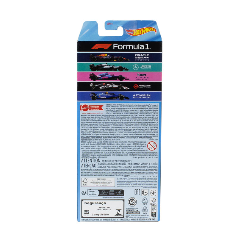 Mattel Hot Wheels Αυτοκινητάκια F1 (2026 Ομάδες) - Σετ Των 5 JLN11