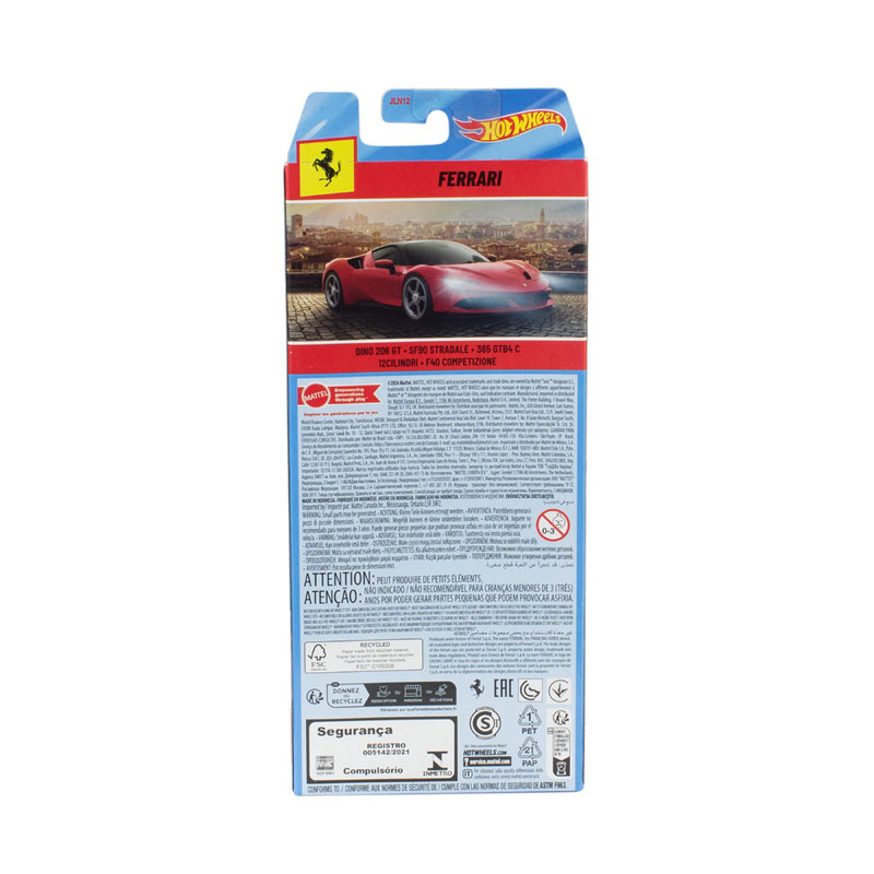 Mattel Hot Wheels Αυτοκινητάκια Ferrari Σετ Των 5 JLN12