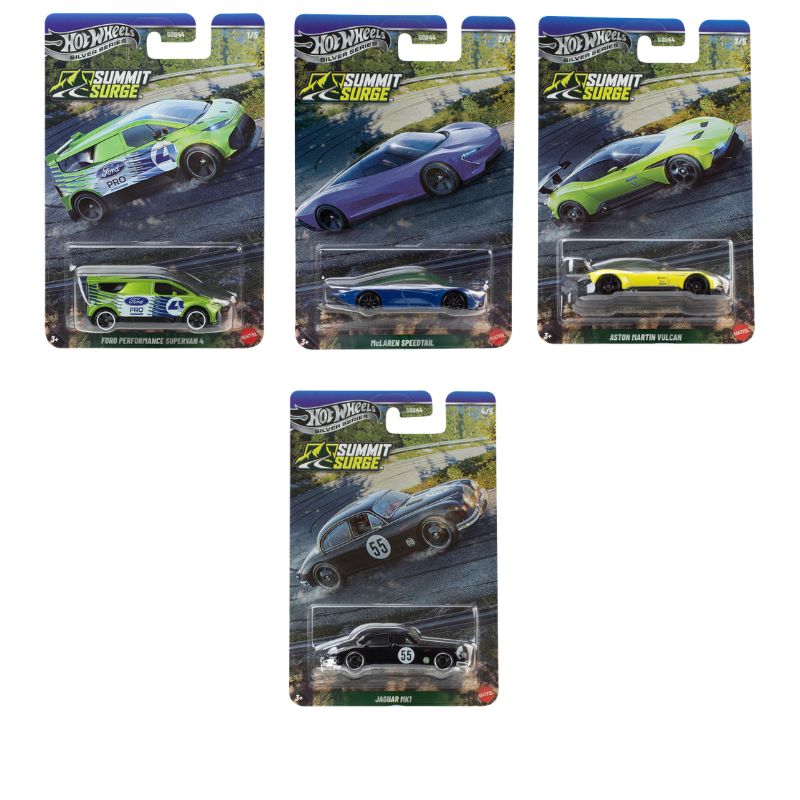 Mattel Hot Wheels Αυτοκινητάκια Silver Series Summit Surge - Σετ των 4 (1-4)