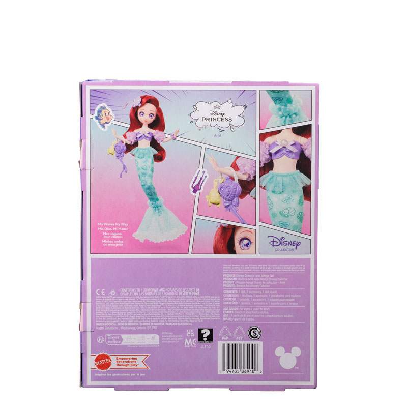 Mattel Disney Princess Συλλεκτική Κούκλα Collector Ariel Manga Doll JLT60
