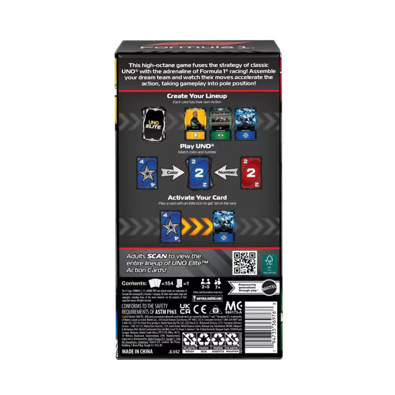 Mattel Uno Elite Formula 1 JLV42