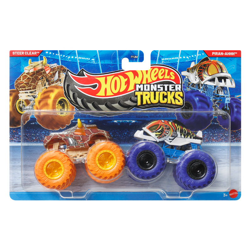 Mattel Hot Wheels Monster Trucks HW Demolition Doubles D - Steer Clear Vs Piran-ahhh