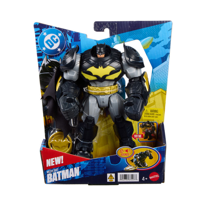 Mattel DC® Mech Suit Batman™ Φιγούρα Δράσης 15cm με Κίνηση , Ήχους & Φώτα JMD86