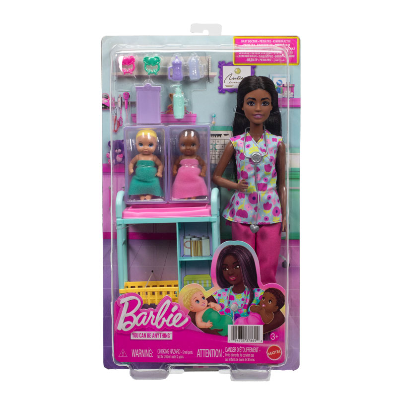 Mattel Barbie Baby Doctor Doll Παιδίατρος Μελαχρινή JMK13