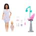Mattel Barbie Σετ Επαγγέλματα με παιδάκια - Οδοντίατρος Μελαχρινή JMK15
