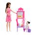 Mattel Barbie Σετ Επαγγέλματα με παιδάκια - Δασκάλα Μελαχρινά μαλλιά JMK16