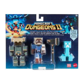 Mattel Minecraft Dungeons 2 Φιγούρα με Αξεσουάρ - Minecraft Kellen & Soul Corrupted Creeper