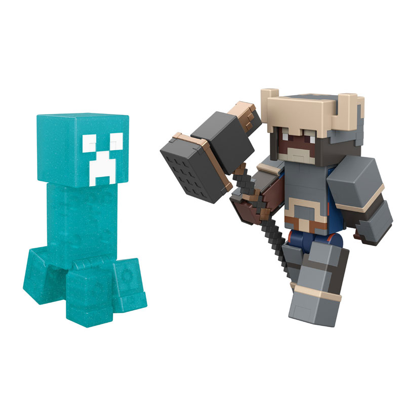 Mattel Minecraft Dungeons 2 Φιγούρα με Αξεσουάρ - Minecraft Kellen & Soul Corrupted Creeper