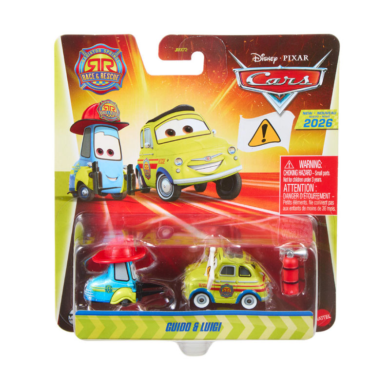 Mattel Disney Pixar Cars Αυτοκινητάκι Με Αξεσουάρ Radiator Springs Race & Rescue Guido & Luigi