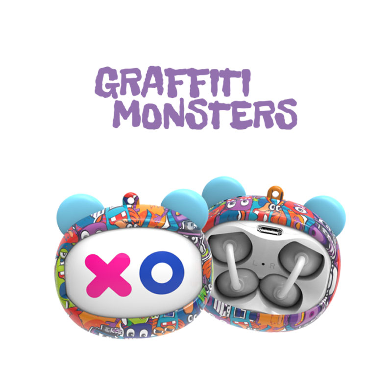 GOAT by Kiddoboo Earbuds Graffity Monsters KBG08PNK