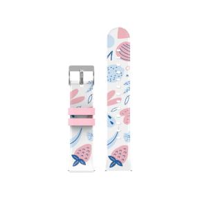 Kiddoboo Smartwatch Strap Λουράκι Strawberry White 20mm KBSTR20WHI