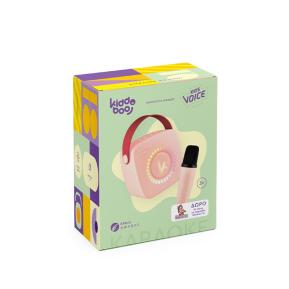 Kiddoboo KidsVoice JUNIOR mini Karaoke Speaker & Mic Pink + NikoletaTV KBT3NTPNK